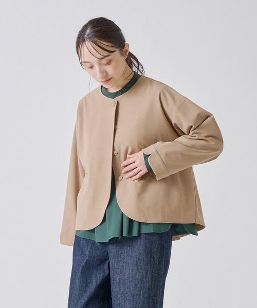 Kelen(ケレン)の「「KELEN / ケレン」バックプリーツジャケット(その他アウター・レディース・ブラック/チャコールグレー/ベージュ・S/M)」の1枚目の写真