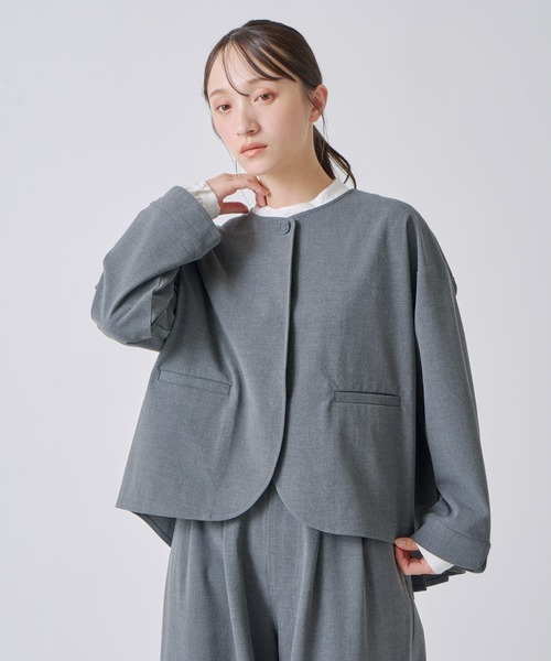 Kelen(ケレン)の「「KELEN / ケレン」バックプリーツジャケット(その他アウター・レディース・ブラック/チャコールグレー/ベージュ・S/M)」の15枚目の写真