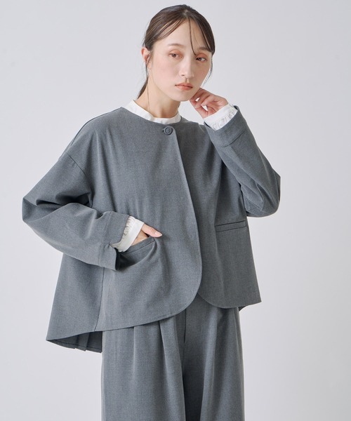 Kelen(ケレン)の「「KELEN / ケレン」バックプリーツジャケット(その他アウター・レディース・ブラック/チャコールグレー/ベージュ・S/M)」の21枚目の写真