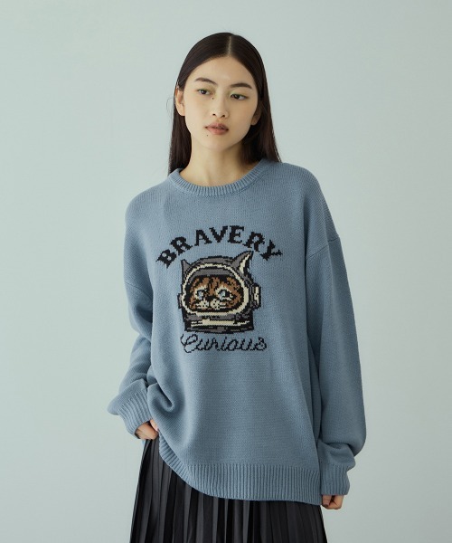 VICKY(ビッキー)の「アニマルジャカードニットプルオーバー≪手洗い可能≫(ニット/セーター・レディース・ブラック/ライトブルー/レッド・M)」の10枚目の写真