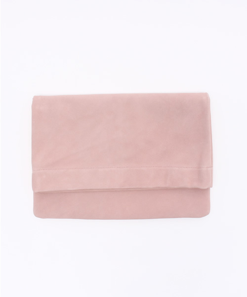 rienda（リエンダ）の「カラースウェードクラッチBAG（ショルダーバッグ・レディース・ピンク/ライトグレー/ベージュ・FREE）」の3枚目の写真