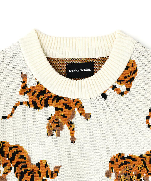 DANKE SCHON(ダンケシェーン)の「【WEB&DEPOT限定】DankeSchon/ダンケシェーン/AIRY TIGER KNIT(ニット/セーター・レディース・ブラック/ホワイト系2・XL/L/M)」の7枚目の写真
