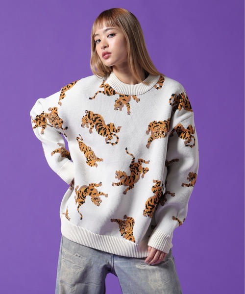 DANKE SCHON(ダンケシェーン)の「【WEB&DEPOT限定】DankeSchon/ダンケシェーン/AIRY TIGER KNIT(ニット/セーター・レディース・ブラック/ホワイト系2・XL/L/M)」の13枚目の写真