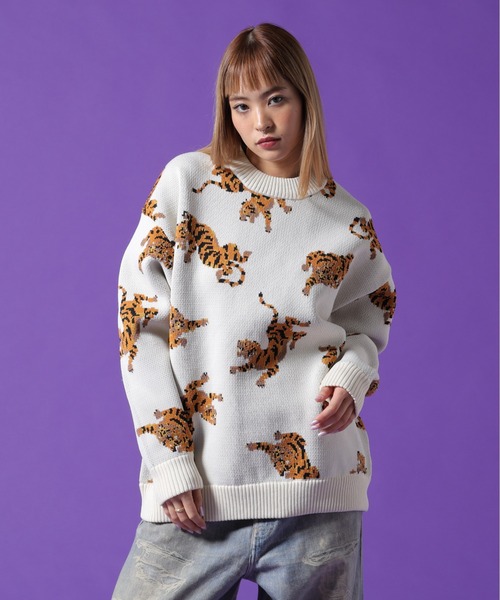 DANKE SCHON(ダンケシェーン)の「【WEB&DEPOT限定】DankeSchon/ダンケシェーン/AIRY TIGER KNIT(ニット/セーター・レディース・ブラック/ホワイト系2・XL/L/M)」の15枚目の写真