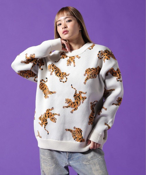 DANKE SCHON(ダンケシェーン)の「【WEB&DEPOT限定】DankeSchon/ダンケシェーン/AIRY TIGER KNIT(ニット/セーター・レディース・ブラック/ホワイト系2・XL/L/M)」の16枚目の写真