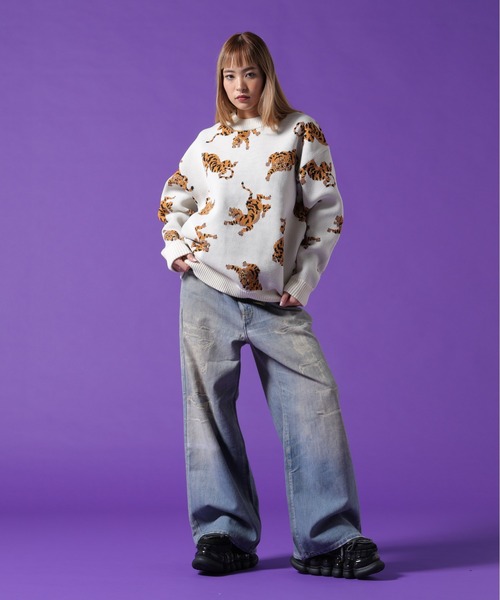 DANKE SCHON(ダンケシェーン)の「【WEB&DEPOT限定】DankeSchon/ダンケシェーン/AIRY TIGER KNIT(ニット/セーター・レディース・ブラック/ホワイト系2・XL/L/M)」の18枚目の写真