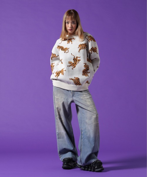 DANKE SCHON(ダンケシェーン)の「【WEB&DEPOT限定】DankeSchon/ダンケシェーン/AIRY TIGER KNIT(ニット/セーター・レディース・ブラック/ホワイト系2・XL/L/M)」の21枚目の写真