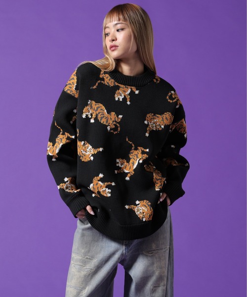 DANKE SCHON(ダンケシェーン)の「【WEB&DEPOT限定】DankeSchon/ダンケシェーン/AIRY TIGER KNIT(ニット/セーター・レディース・ブラック/ホワイト系2・XL/L/M)」の22枚目の写真