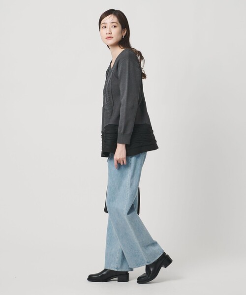 ケーブル Vネック ニット ‐ウォッシャブル‐（ニット/セーター