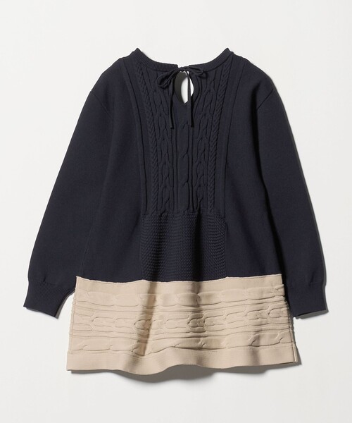 UNITED ARROWS（ユナイテッドアローズ）の「ケーブル Vネック ニット ‐ウォッシャブル‐（ニット/セーター・レディース・ベージュ/ネイビー/ダークグレー・FREE）」の7枚目の写真