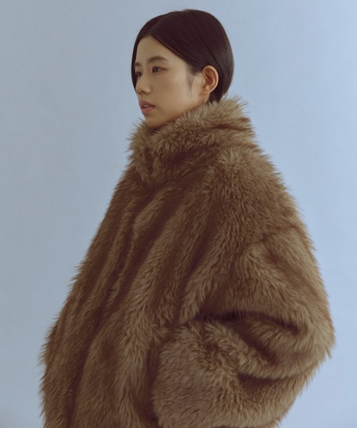 EN NEUME(エンノイム)の「Faux Fur Jacket(その他アウター・レディース・ベージュ/ブラウン/キャメル・FREE)」の1枚目の写真