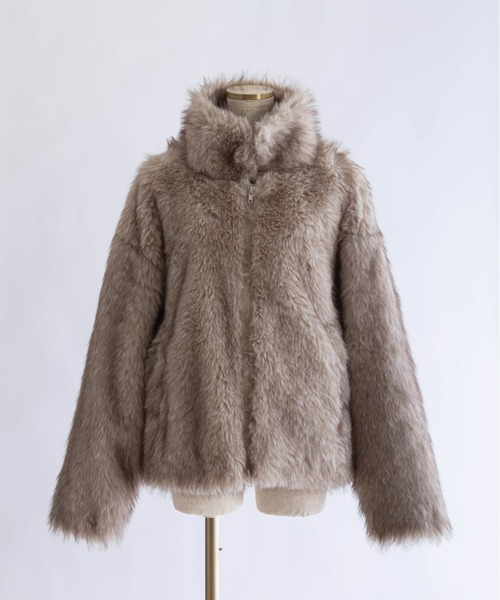 EN NEUME(エンノイム)の「Faux Fur Jacket(その他アウター・レディース・ベージュ/ブラウン/キャメル・FREE)」の8枚目の写真