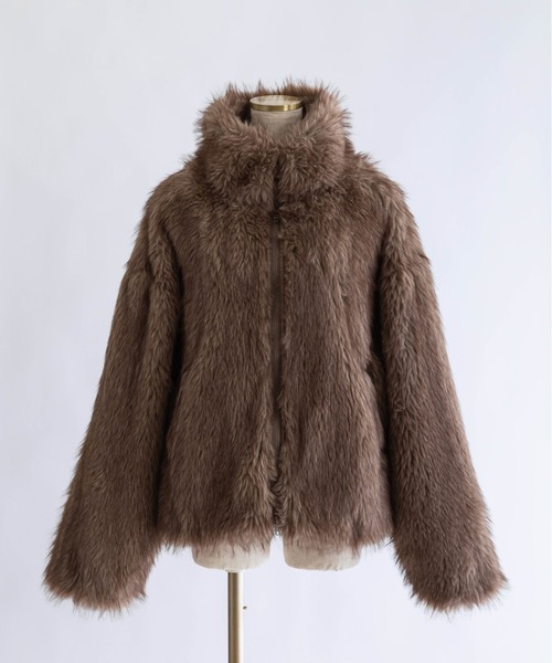 EN NEUME(エンノイム)の「Faux Fur Jacket(その他アウター・レディース・ベージュ/ブラウン/キャメル・FREE)」の9枚目の写真