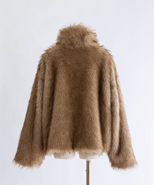 EN NEUME(エンノイム)の「Faux Fur Jacket(その他アウター・レディース・ベージュ/ブラウン/キャメル・FREE)」の7枚目の写真