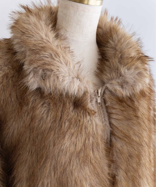 EN NEUME(エンノイム)の「Faux Fur Jacket(その他アウター・レディース・ベージュ/ブラウン/キャメル・FREE)」の11枚目の写真