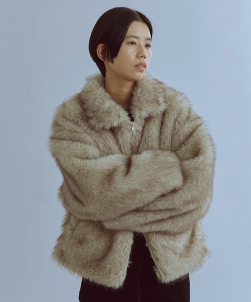 EN NEUME(エンノイム)の「Faux Fur Jacket(その他アウター・レディース・ベージュ/ブラウン/キャメル・FREE)」の16枚目の写真