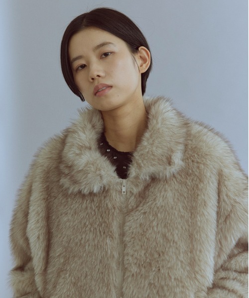 EN NEUME(エンノイム)の「Faux Fur Jacket(その他アウター・レディース・ベージュ/ブラウン/キャメル・FREE)」の17枚目の写真