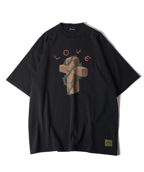 Subciety(サブサエティ)の「Thorn cross tee(Tシャツ/カットソー・メンズ・ブラック/ホワイト/バーガンディー・SMALL/MEDIUM/LARGE/X-LARGE)」の12枚目の写真