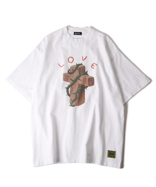 Subciety(サブサエティ)の「Thorn cross tee(Tシャツ/カットソー・メンズ・ブラック/ホワイト/バーガンディー・SMALL/MEDIUM/LARGE/X-LARGE)」の4枚目の写真