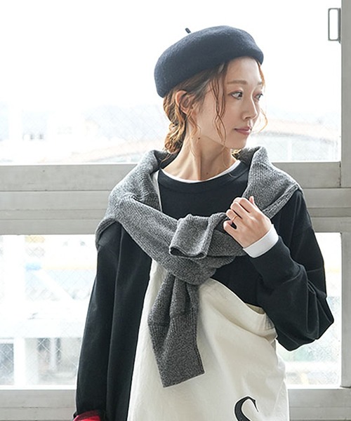 SOLAMONAT（ソラモナ）の「ペンネ天竺ロングスリーブワンピース（ワンピース・レディース・杢グレー/ヘザーチャコール/ホワイト/ブラック/ブラウン・L/M）」の7枚目の写真