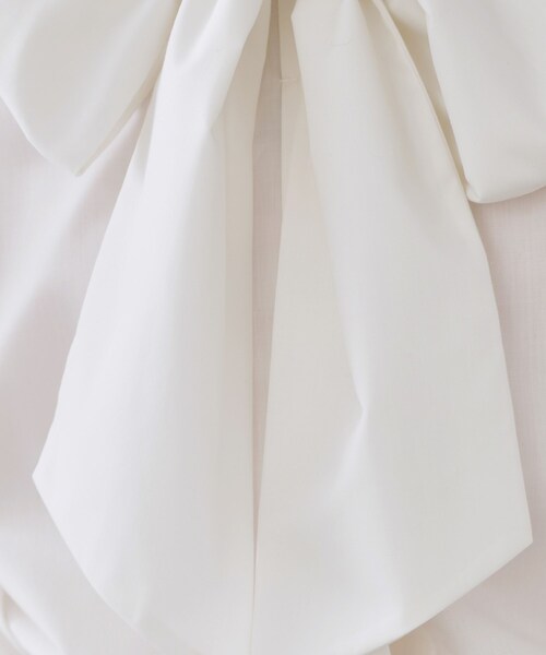 OPAQUE.CLIP(オペークドットクリップ)の「ボウタイブラウス【洗濯機OK】(シャツ/ブラウス・レディース・ネイビー/ダークブラウン/ホワイト・38/40/42)」の7枚目の写真