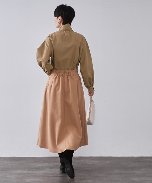 OPAQUE.CLIP(オペークドットクリップ)の「ボウタイブラウス【洗濯機OK】(シャツ/ブラウス・レディース・ネイビー/ダークブラウン/ホワイト・38/40/42)」の10枚目の写真