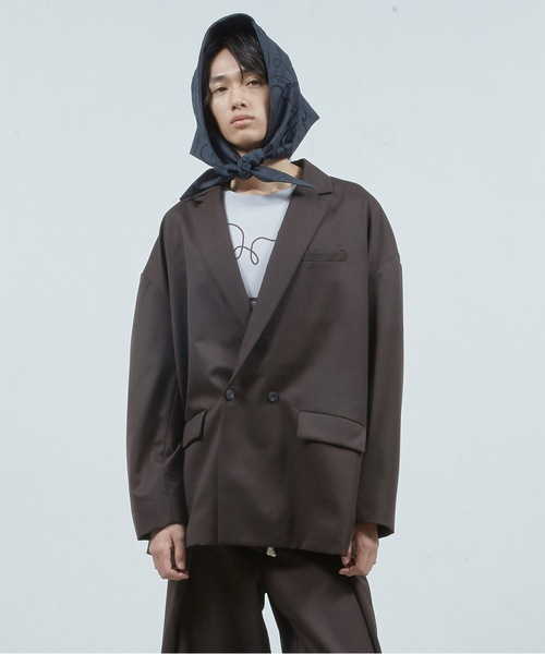 Dulcamara(ドゥルカマラ)の「よそいきルーズWJK(テーラードジャケット・メンズ・ダークブラウン/ブラック/チャコールグレー・0/1)」の3枚目の写真