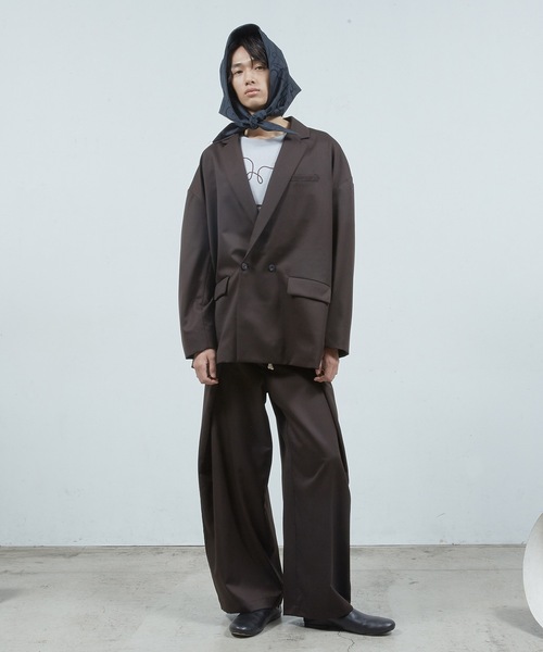 Dulcamara(ドゥルカマラ)の「よそいきルーズWJK(テーラードジャケット・メンズ・ダークブラウン/ブラック/チャコールグレー・0/1)」の4枚目の写真