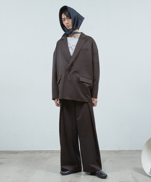 Dulcamara(ドゥルカマラ)の「よそいきルーズWJK(テーラードジャケット・メンズ・ダークブラウン/ブラック/チャコールグレー・0/1)」の5枚目の写真