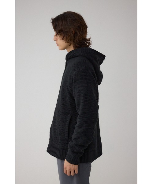 セール】ガーターボアジップニット フーディー（パーカー）｜AZUL BY