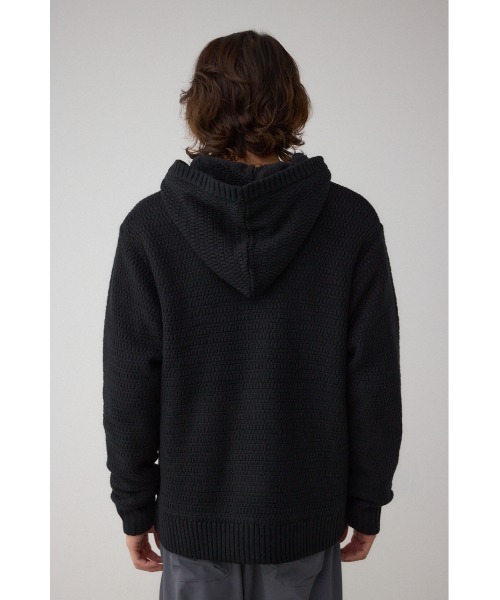 AZUL by moussy（アズールバイマウジー）の「ガーターボアジップニット フーディー（パーカー・メンズ・ブラック系その他/ブラック・MEDIUM/LARGE）」の8枚目の写真