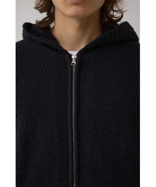 AZUL by moussy（アズールバイマウジー）の「ガーターボアジップニット フーディー（パーカー・メンズ・ブラック系その他/ブラック・MEDIUM/LARGE）」の9枚目の写真