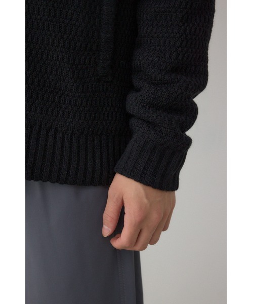 AZUL by moussy（アズールバイマウジー）の「ガーターボアジップニット フーディー（パーカー・メンズ・ブラック系その他/ブラック・MEDIUM/LARGE）」の12枚目の写真