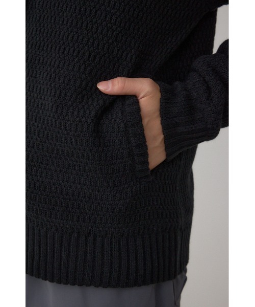 AZUL by moussy（アズールバイマウジー）の「ガーターボアジップニット フーディー（パーカー・メンズ・ブラック系その他/ブラック・MEDIUM/LARGE）」の14枚目の写真