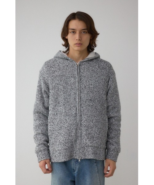 セール】ガーターボアジップニット フーディー（パーカー）｜AZUL BY