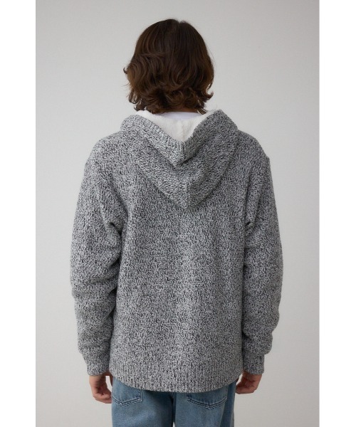 AZUL by moussy（アズールバイマウジー）の「ガーターボアジップニット フーディー（パーカー・メンズ・ブラック系その他/ブラック・MEDIUM/LARGE）」の22枚目の写真