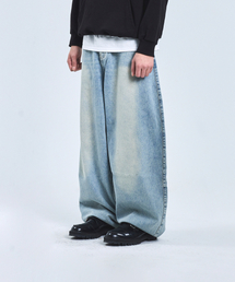 STANDARDERROR（スタンダードエラー）の「87-STAN047 バルーンフィットウォッシングワイドデニムパンツライトインディゴ（デニムパンツ）」