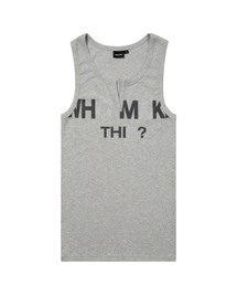 Rhinestone Slit Sleeveless (Gray)