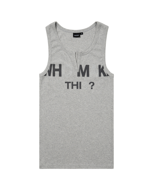 AAKAM(アーカム)の「Rhinestone Slit Sleeveless (Gray)(Tシャツ/カットソー・レディース・その他・2/1)」の1枚目の写真