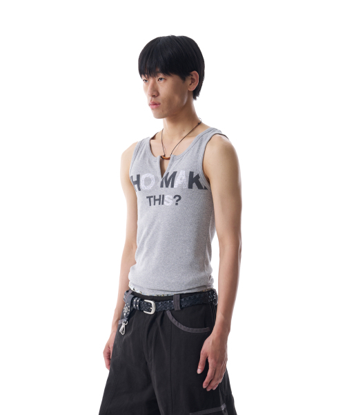 AAKAM(アーカム)の「Rhinestone Slit Sleeveless (Gray)(Tシャツ/カットソー・レディース・その他・2/1)」の2枚目の写真