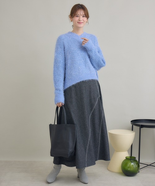 KATHARINE ROSS（キャサリンロス）の「【KATHARINE ROSS】【MILLELA FIRENZE/ミレッラフィレンツェ】ショルダー付きトート（トートバッグ・レディース・シルバー/ブラック・MEDIUM）」の3枚目の写真