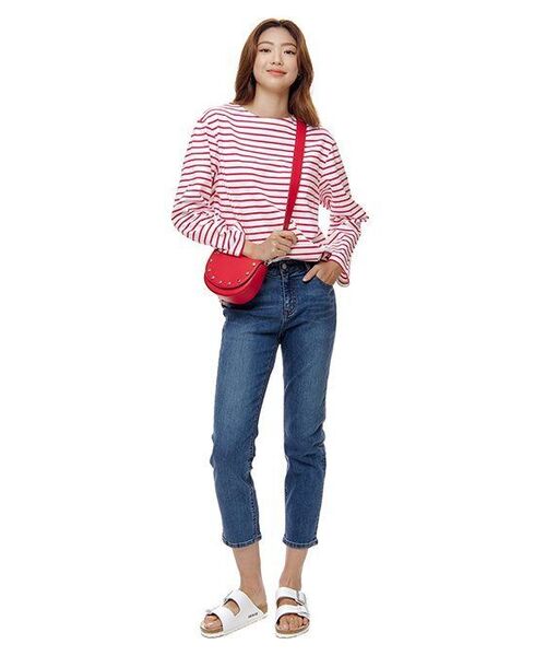 MUSINSA STANDARD WOMAN(ムシンサスタンダードウーマン)の「レディーススリムストレートデニムパンツ【ミディアムインディゴ】(デニムパンツ・レディース・その他・29/30/24/25/26/27/28)」の12枚目の写真