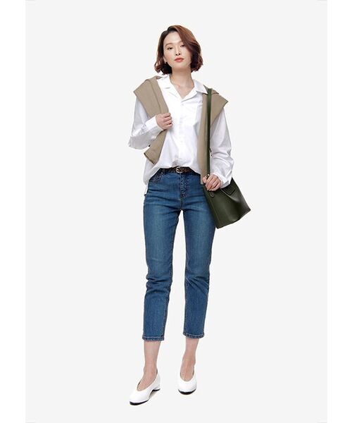 MUSINSA STANDARD WOMAN(ムシンサスタンダードウーマン)の「レディーススリムストレートデニムパンツ【ミディアムインディゴ】(デニムパンツ・レディース・その他・29/30/24/25/26/27/28)」の13枚目の写真