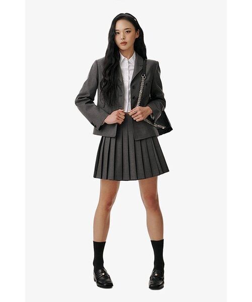 TTUDEMENT(トュードメント)の「VINTAGE WOOL JACKET CHARCOAL(テーラードジャケット・レディース・その他・MEDIUM/SMALL)」の5枚目の写真