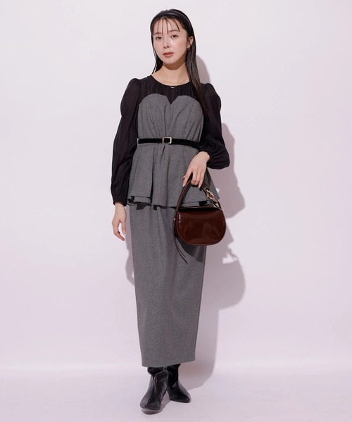 ペプラムコンビワンピース（ワンピース）｜Mystrada（マイストラーダ