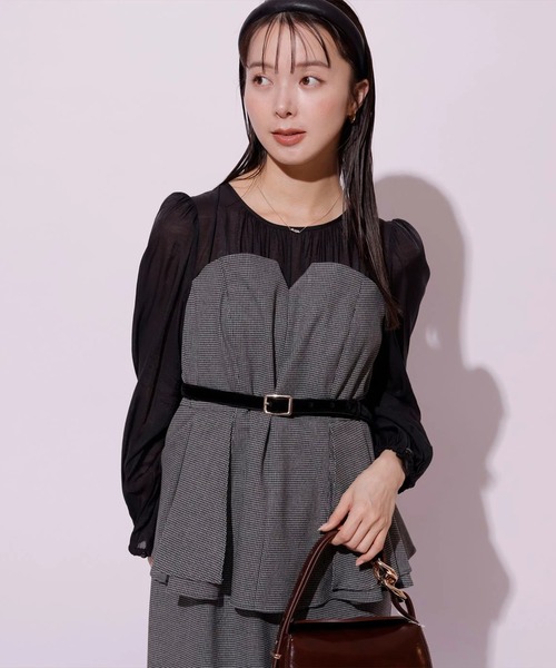 ペプラムコンビワンピース（ワンピース）｜Mystrada（マイストラーダ