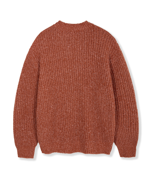 NODU（ノードユー）の「ADN ボカシハッチラウンドセミオーバーフィット長袖ニット[オレンジ]（ニット/セーター・メンズ・その他・LARGE/MEDIUM）」の3枚目の写真