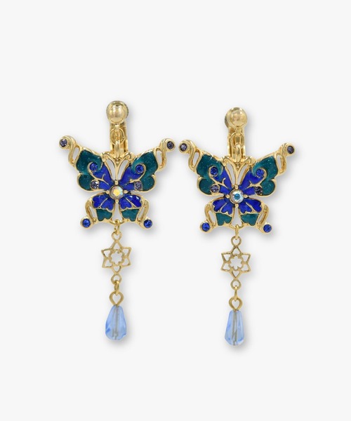 ANNA SUI(アナスイ)の「蝶モチーフ イヤリング(イヤリング・レディース・ブルー/ピンク・FREE)」の1枚目の写真