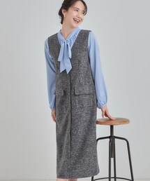 DRESKIP | 【S-LL】甘すぎない大人のツイード調ジャンスカ(ワンピース)