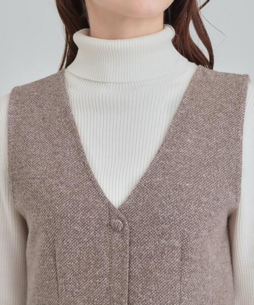 DRESKIP（ドレスキップ）の「【S-LL】甘すぎない大人のツイード調ジャンスカ（ワンピース・レディース・ブラウン系/ブラック・04/01/02/03）」の14枚目の写真